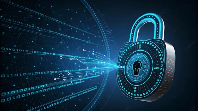 Illustration comparing traditional passwords with modern passkeys using lock and key digital security symbols.
